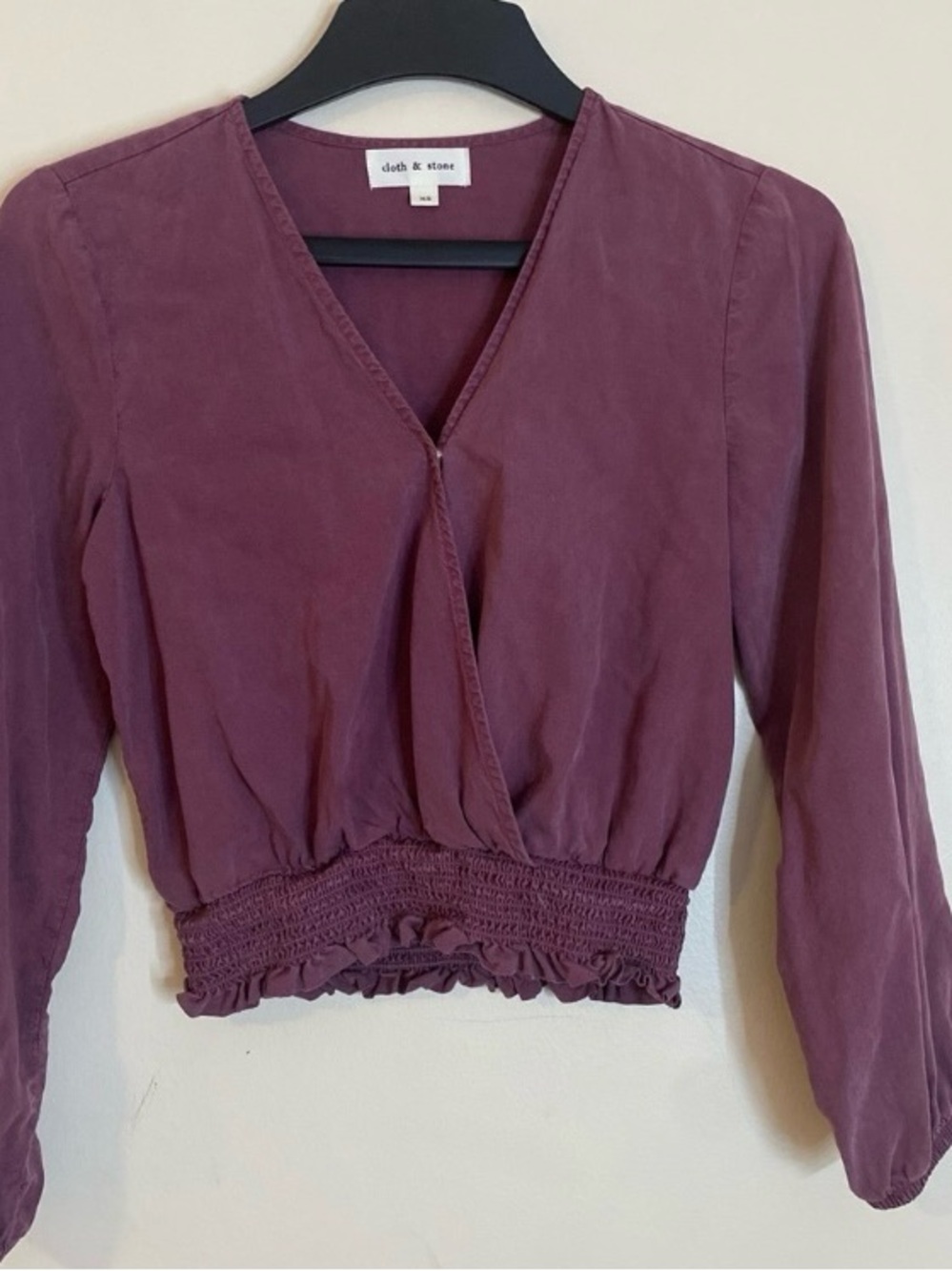 Anthropologie Plum Wrap-Front Blouse